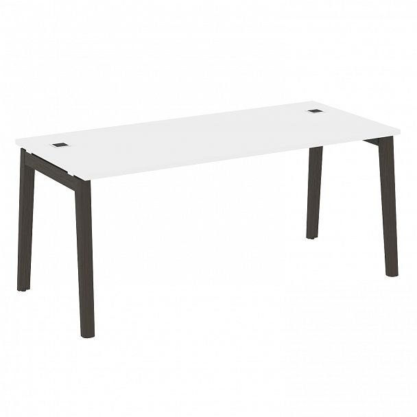 Стол рабочий руководителя "Onix wood direct" OW.SRR-5.8 белый/дуб темный - Вид 1