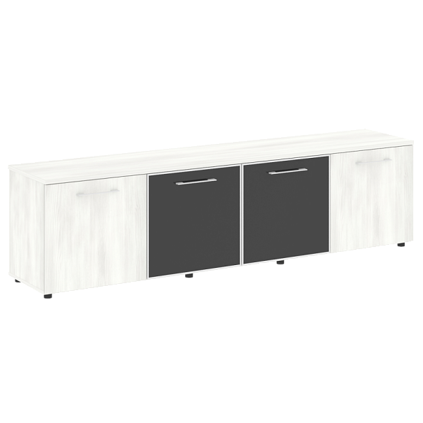 Yalta Тумба модульная LT.TS-4.5 black Снежная патина/Стекло black 2188*450*580 - Вид 1