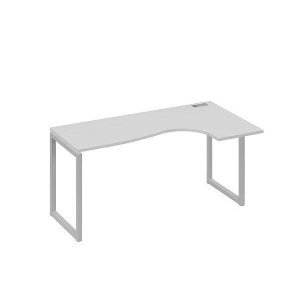 Стол эргономичный правый "Классика" на металлокаркасе QUATTRO A4 А4 Б4 036 БП серый / металлокаркас серый - Вид 1