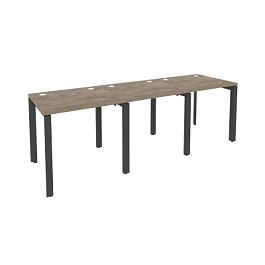 Onix Рабочая станция на П-образном м/к O.MP-RS-3.0.7 Тиквуд темный/Антрацит металл 2340*720*750 - Фото предпросмотра