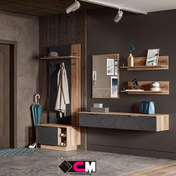 Даллас З-01 Зеркало (0,800х0,600х0,20) дуб каньон - Вид 2