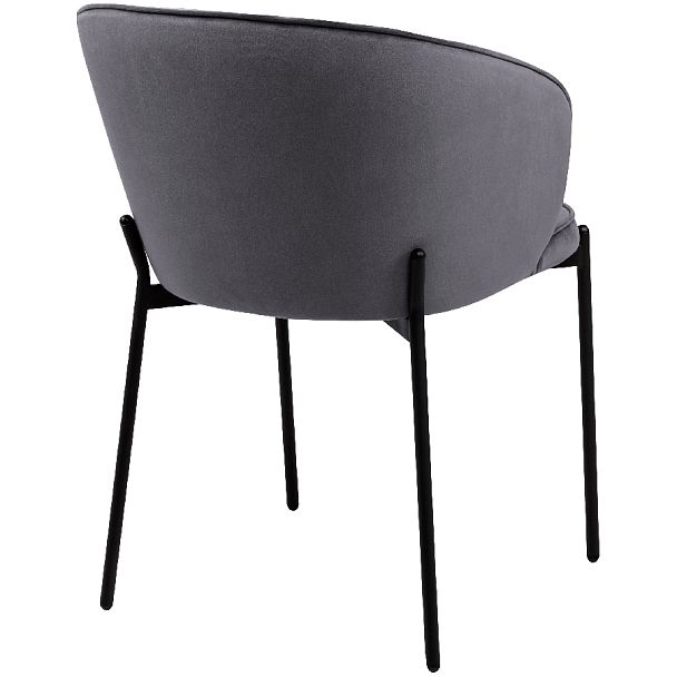 Комплект кухонных стульев Миэль серый велюр/черный, 3 шт. - Вид 4