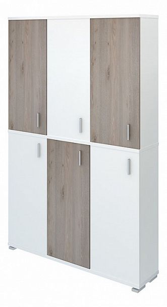 Шкаф книжный Домино нельсон ПУ-40-4 Белый/Нельсон - Вид 1