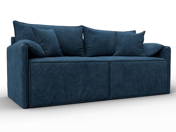 Диван прямой модульный Лига-106 Велюр синий - Вид 1