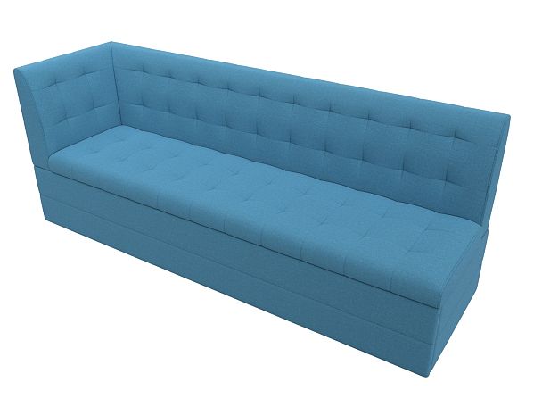 Диван кухонный Бриз с углом слева Рогожка голубой - Вид 5