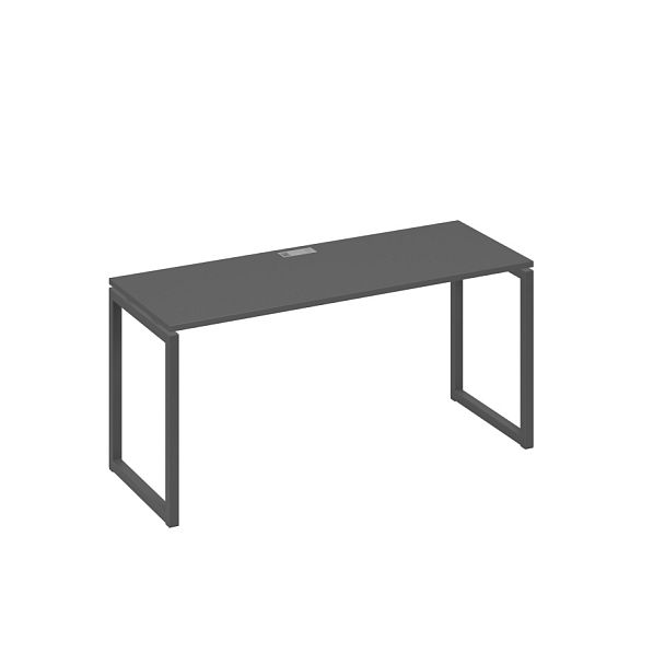 Стол письменный на металлокаркасе QUATTRO A4 А4 Б4 005 БП антрацит премиум / металлокаркас антрацит - Вид 1