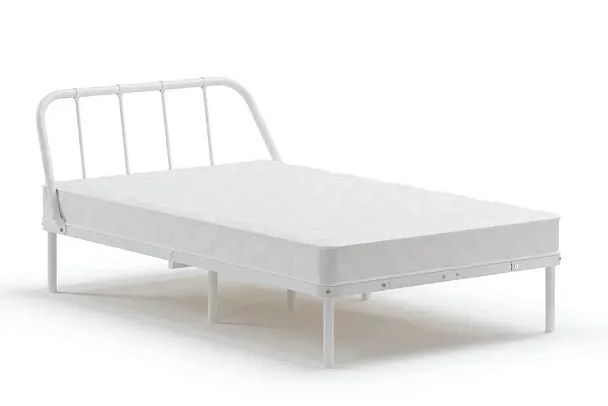 Кровать металлическая Мира 1200х2000, цвет белый - Вид 2