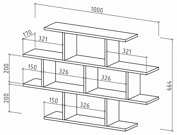 Полка навесная Лайт-46 - Вид 2