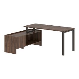 Стол с тумбой EUCT 17614 Дуб Денвер тёмный/Мокко 1760х1400х750 EDIS - Фото предпросмотра
