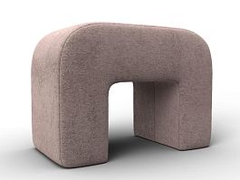 Пуф 008 Велюр бежевый - Фото предпросмотра