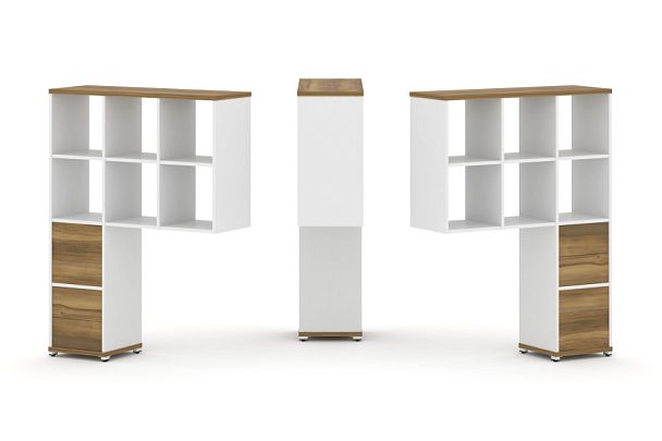 Concept Надставка высокая CN.DNV-008 Сандал Янтарный/Белый Бриллиант/Металл Белый 1099*350*1486 - Вид 1