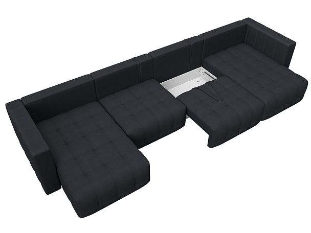 Диван П-образный Лига-052 НПБ Лонг Замша серый - Вид 7