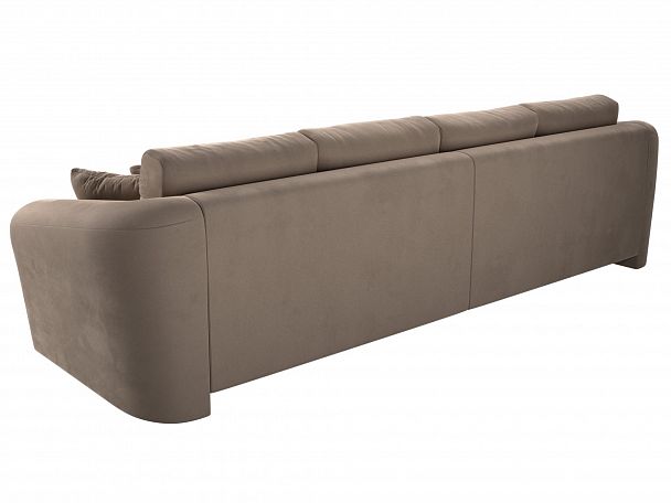 Прямой диван Милтон (полностью велюр бежевый) - Вид 8