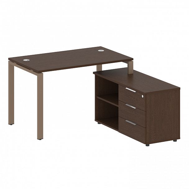 Рабочая станция "Metal System" БП.РС-СТС-2.2 венге/мокко - Вид 1