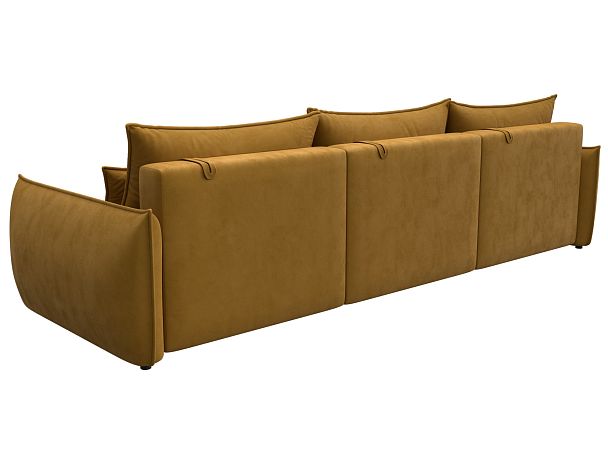 Диван прямой Лига-051 НПБ Лонг Велюр желтый - Вид 5