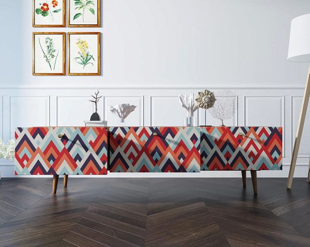 Комод Berber с ящиками низкий под TV принт 2 арт BB19/Print_02 - Вид 2