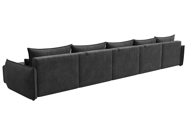 Диван п-образный Лига-051 НПБ МегаЛонг Велюр серый - Вид 5