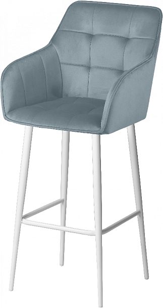 Барное поворотное кресло Мони К, Confetti dusty blue/белый - Вид 2