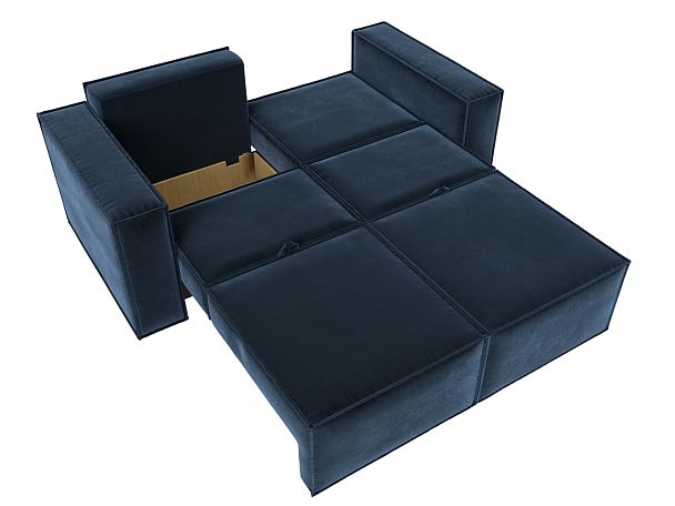 Диван прямой Куба мини Велюр синий - Вид 9