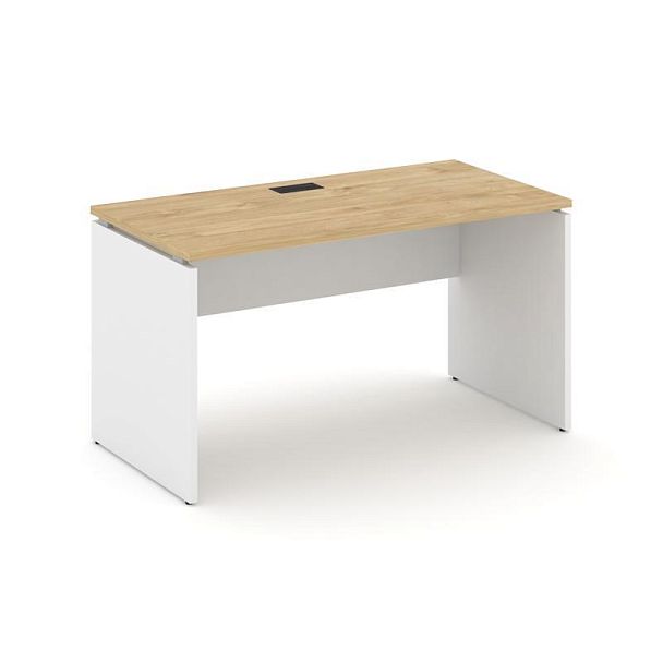 Стайл Проджект Стол письменный SN-D.SP-002 Тиквуд Светлый/Белый/Черная Заглушка 1180*600*750 - Вид 1