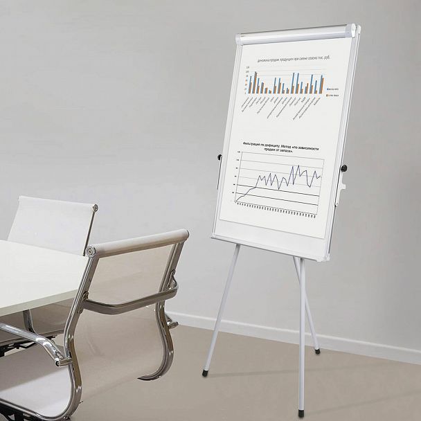 Доска-флипчарт магнитно-маркерная 70х100 см, тренога, регулируемая высота, STAFF, 238002 - Вид 11