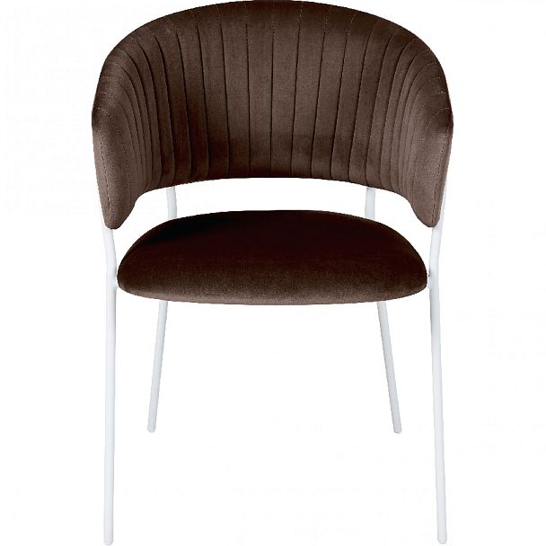 Комплект кухонных стульев Даксон коричневый велюр/белый, 4 шт. - Вид 2