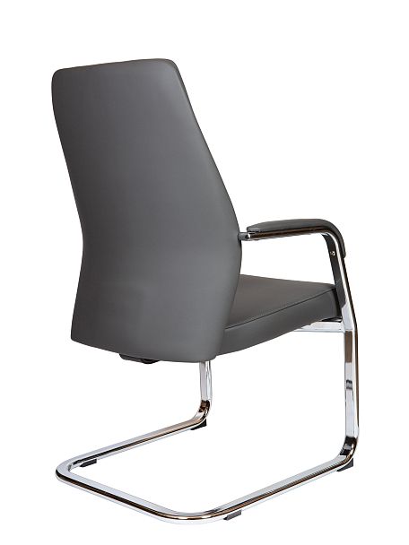 Кресло офисное / Nancy CF grey / алюминиевая  база/ серая экокожа - Вид 4