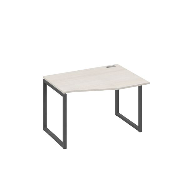 Стол эргономичный правый "Техно" на металлокаркасе QUATTRO A4 А4 Б4 062 БП дуб / металлокаркас антрацит - Вид 1