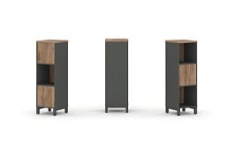 Style Project Набор стеллажа 2-х сторон., 3 яр. SN.NSD-311 Антрацит/Дуб Табак/Металл Антрацит 387*40 - Фото предпросмотра