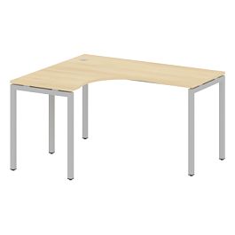 Metal System Quattro Стол криволинейный левый на П-образном м/к 40БП.СА-3 (L) Акация/Серый металл 1400*1200*750 - Фото предпросмотра