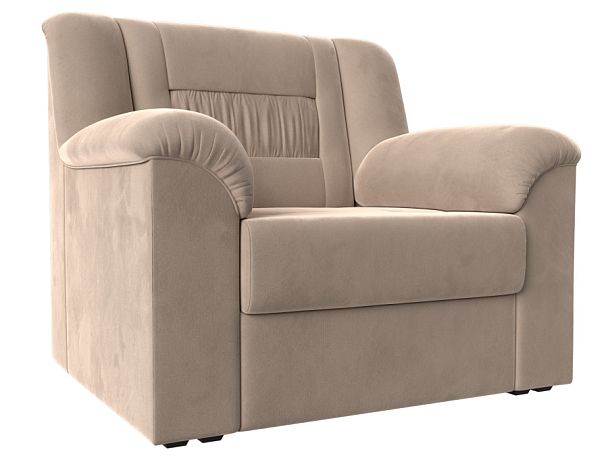 Кресло Карелия (полностью велюр бежевый) - Вид 1