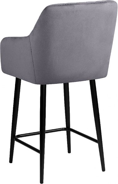 Комплект полубарных поворотных кресел Барли К, темно-серый H-15/черный, 3 шт. - Вид 6