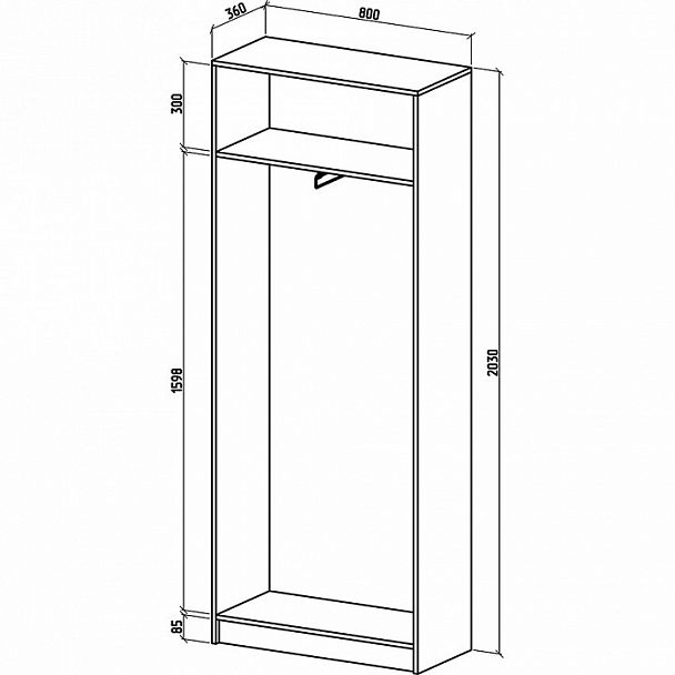 Шкаф платяной Бостон-8 - Вид 2