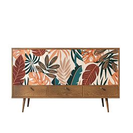 Комод Berber три дверки и три ящика 25 принт арт BB24/Print_25 - Фото предпросмотра