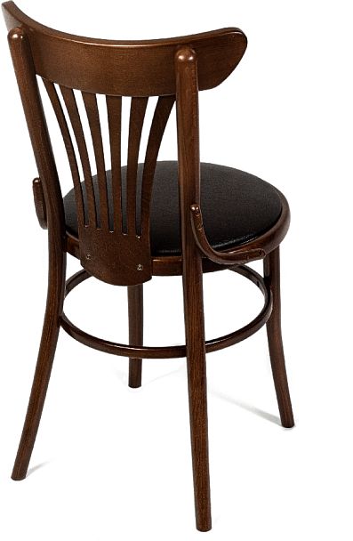 Стул деревянный венский Ослав светлый орех/коричневая экокожа - Вид 3