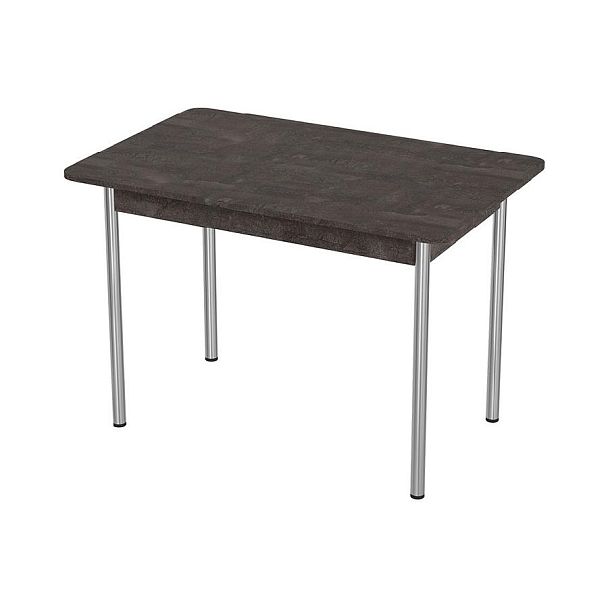 Стол Лион 1 ЛДСП (Подстолье прямое хром(мет)) НЕ ВЫБИРАТЬ Железный камень - Вид 1