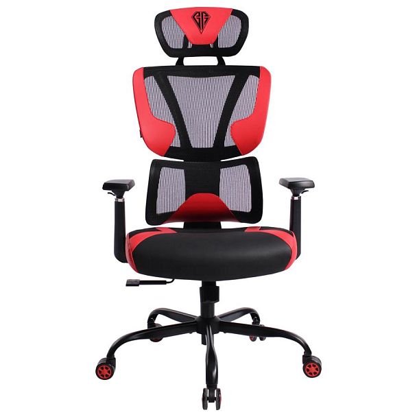 Кресло BRABIX PREMIUM "Toxin GM-520", синхромеханизм, экокожа/сетка/ткань, черное/красное, 532950 - Вид 3