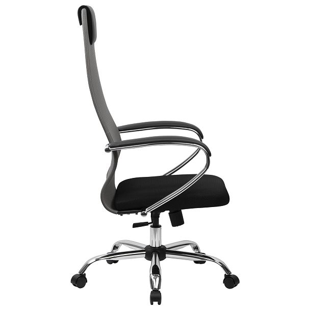 Кресло офисное BRABIX PREMIUM "Ultimate EX-800" хром, плотная двойная сетка Х2, черное/серое, 532912 - Вид 4