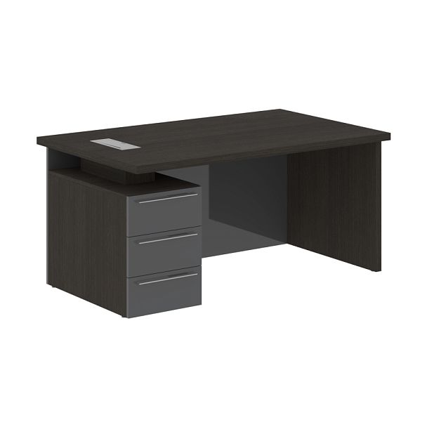 Стол письменный СП-064-25-24(L) Дуб Мореный/Серый глянец 1600х900х750 KANON - Вид 1