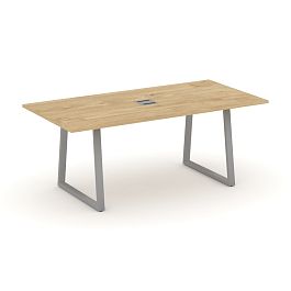 Style Project Direct Direct Стол переговорный SN-6T1.SPRG-198 Тиквуд Светлый/Металл Серый 1980*980*750 - Фото предпросмотра