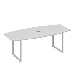 Переговорный стол 220 на каркасе QUATTRO A4 А4 Б4 114 БП серый / металлокаркас серый - Фото предпросмотра