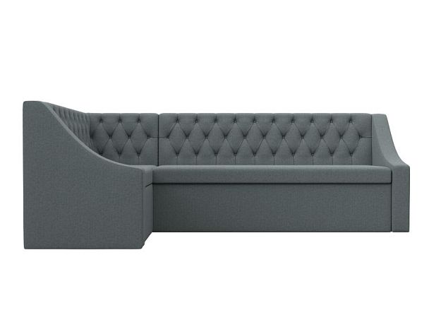 Диван кухонный угловой Мерлин левый угол Рогожка серый - Вид 2