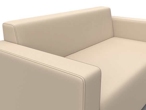 Диван прямой Лига-093 ВН Экокожа бежевый - Вид 4