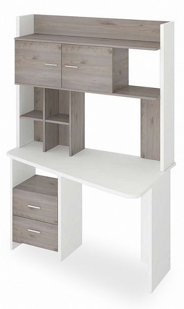 Стол компьютерный Нельсон Lite СКЛ-Трап120+НКЛХ-120 БЕН ПРАВ Белый/Нельсон правый - Вид 1