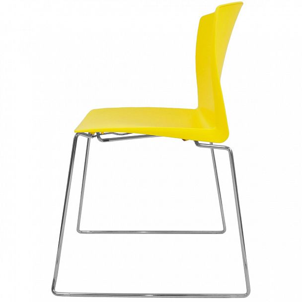 Стул Pull (пруток) каркас Хром, желтый, стопируемый - Вид 4
