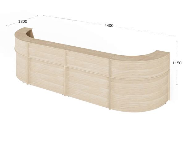 ЛАЙТ / LIGHT RLG073 Двойной ресепшн 440x180x115 Дуб Сонома - Вид 3