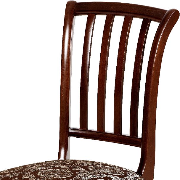 Комплект деревянных стульев с мягким сиденьем Бэль Античный орех/Темно-коричневый жаккард, 3 шт. - Вид 6