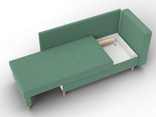 Кушетка Лига-098 Рогожка зеленый - Вид 7