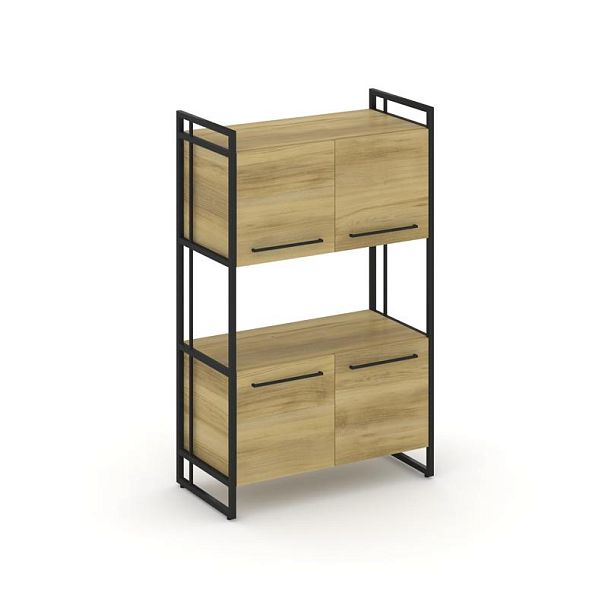 Rift Шкаф 3 ниши широкий RF.SS-33 Дуб Винченцо/Металл Черный 798*396*1286 - Вид 1