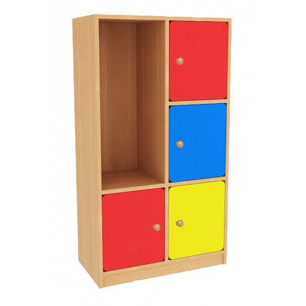 Стенка модульная Городок, секция №3, цветной фасад - Вид 1